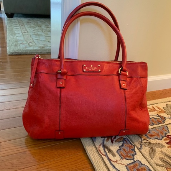 kate spade Handbags - Kate Spade red leather handbag